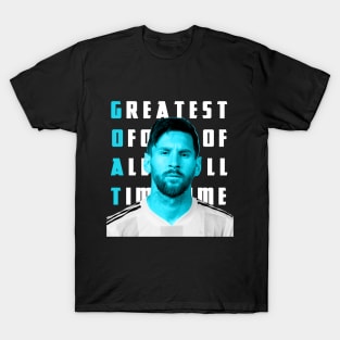 GOAT MESSI ON BLUE ARGENTINA T-Shirt